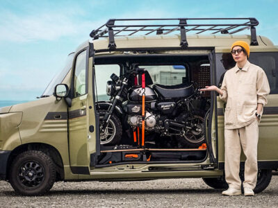 モンキー125とN-VANのトランポ