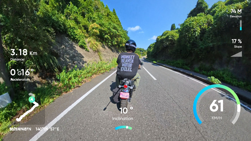 Insta360 X5で撮影したバイク動画