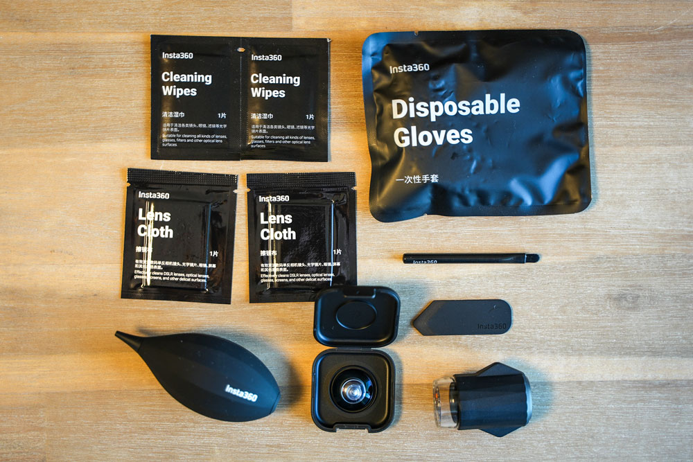 Insta360 レンズ交換セットの同梱物